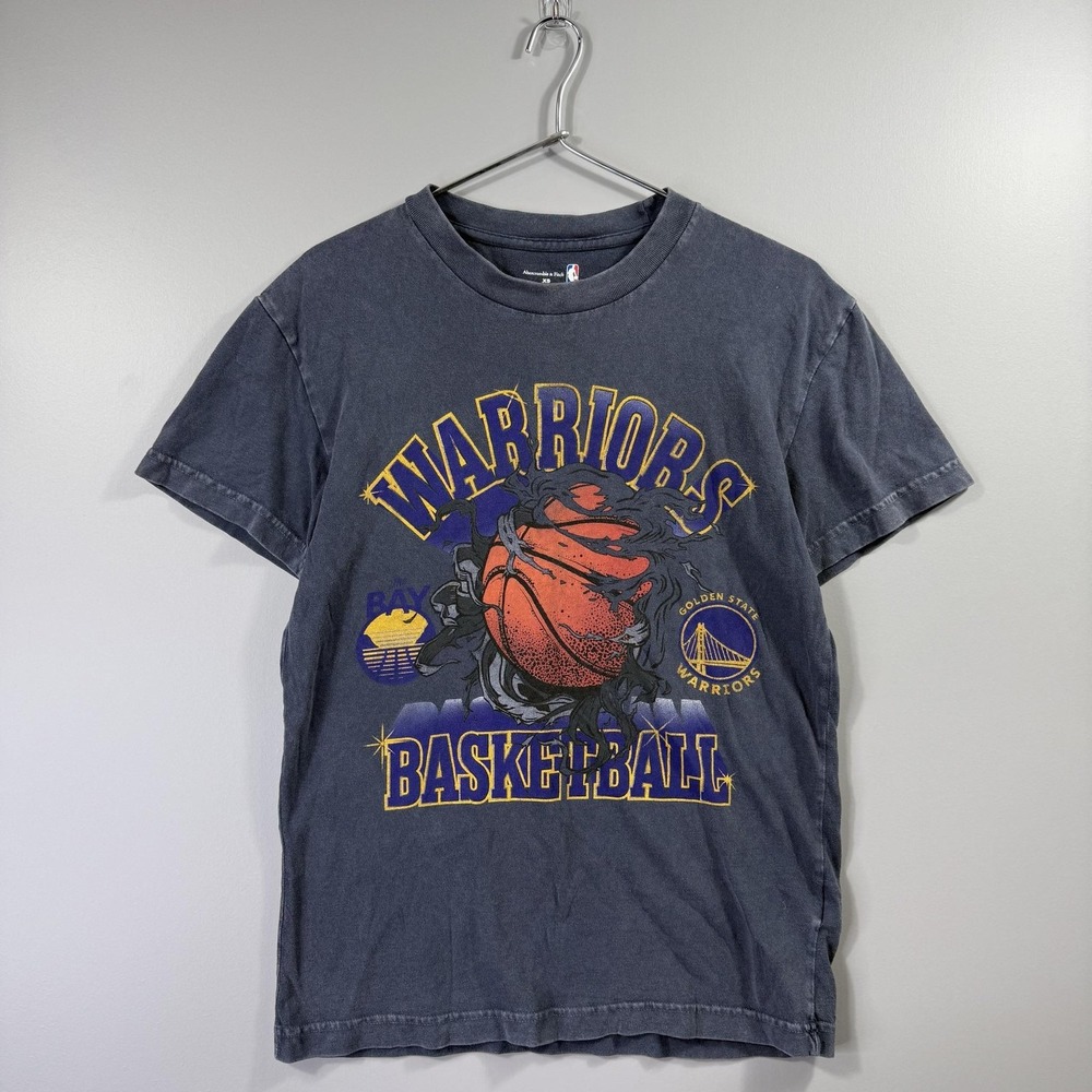 Golden State Warriors Shirt Mens XS Blue NBA Basketball Abercrombie & Fitch